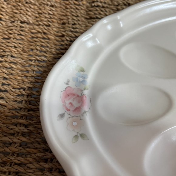 PFALTZGRAFFP - Fluted Deviled Egg Plate Tea Rose - Picture 4 of 5